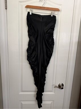 Alo - Black Ruched Satin-Style leggings